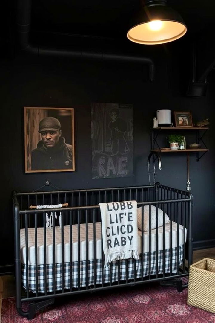 Industrial Black Elements - 22 Black Nursery Ideas