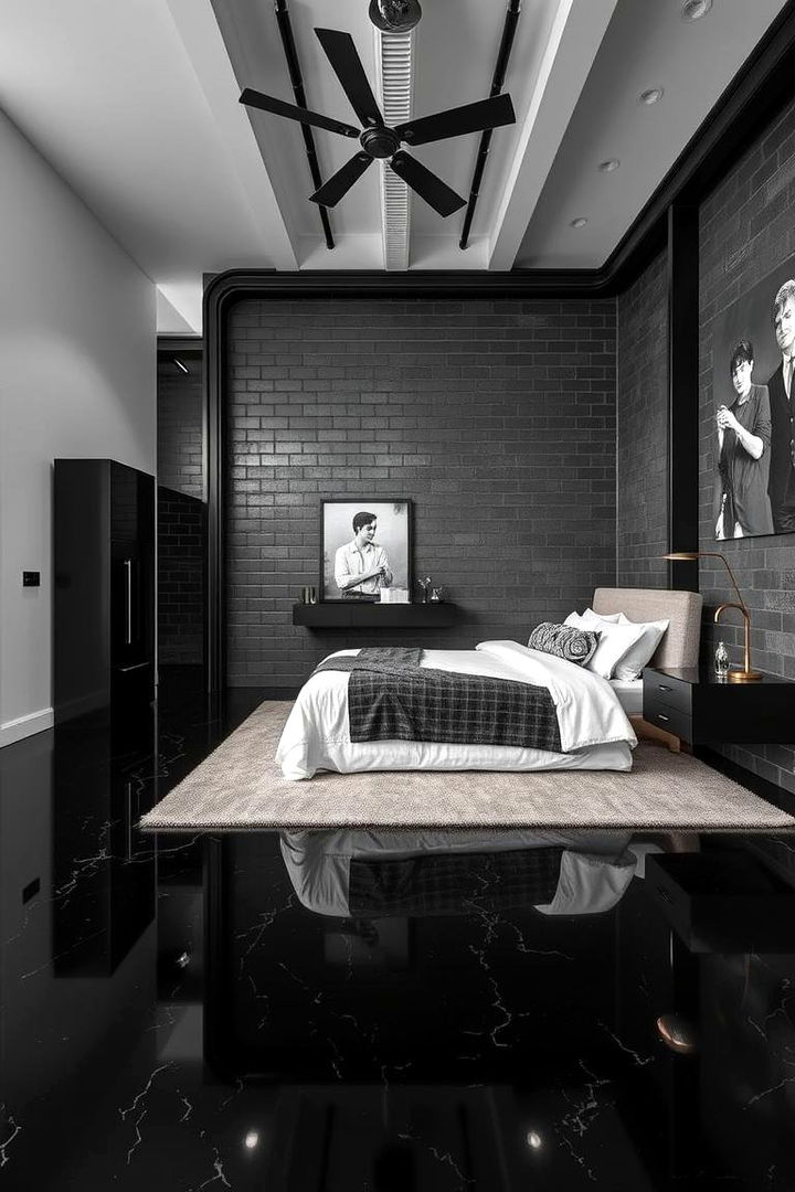 Industrial Black Epoxy Coating - 22 Black Floor Bedroom Ideas
