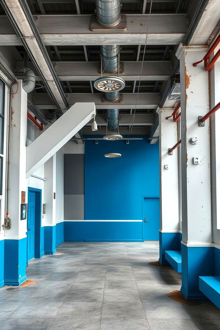 Industrial Blue and White Interiors - 22 Blue and White Decor Ideas