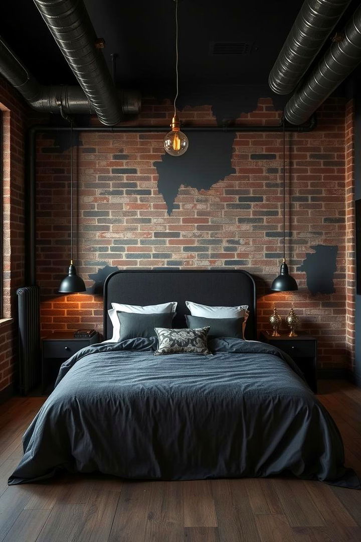 Industrial Charm - 22 Dark Grey Bedroom Ideas