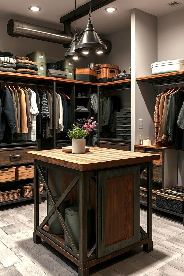 Industrial Charm Blends - 22 Closet Island Ideas