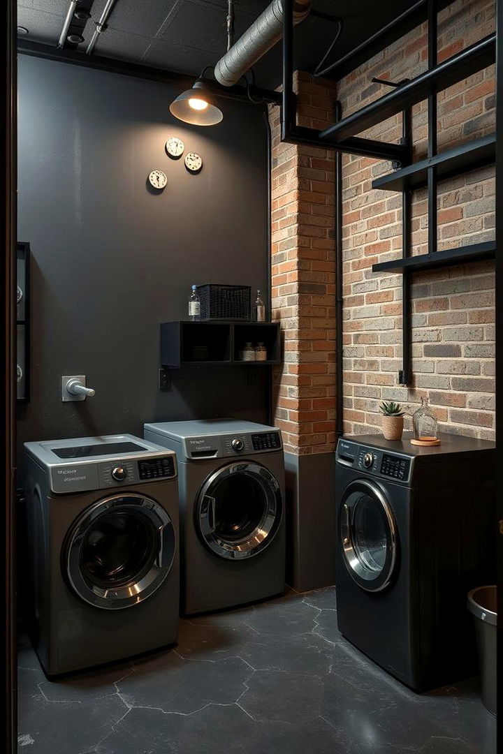 Industrial Chic - 22 Laundry Room Paint Ideas