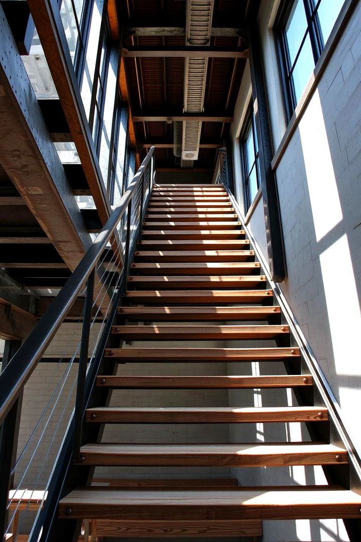 Industrial Chic - 22 Contemporary Staircase Design Ideas