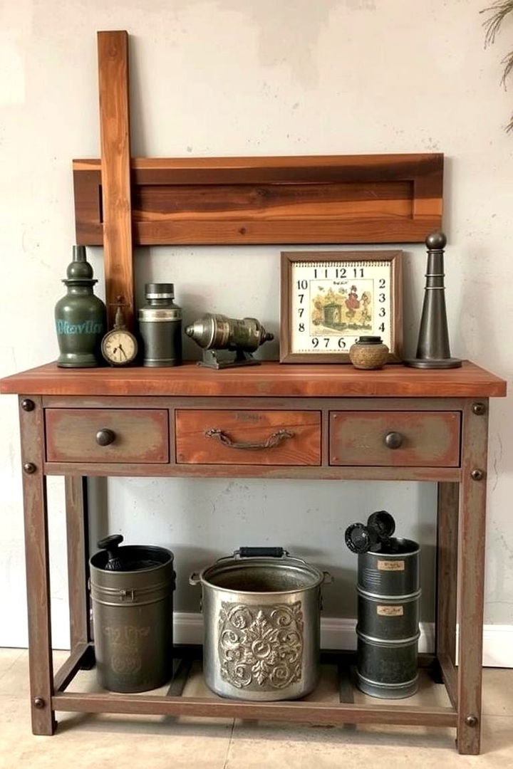 Industrial Chic - 22 Console Table Decor Ideas