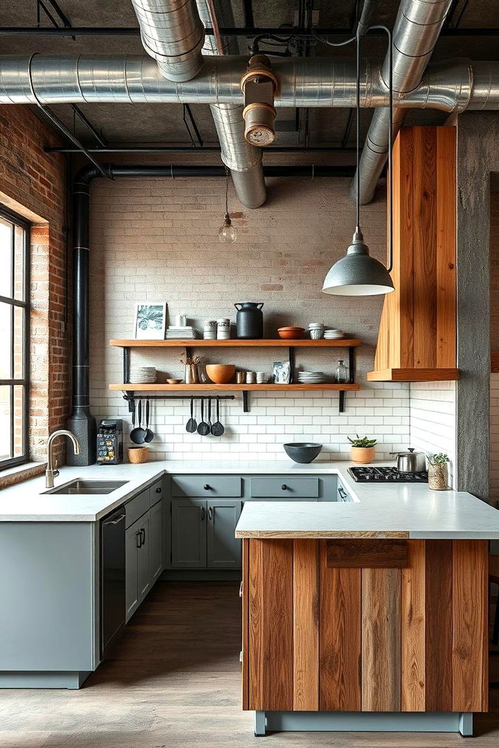 Industrial Chic Ambiance - 22 Grey and White Kitchen Ideas
