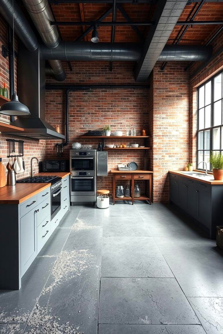 Industrial Chic Ambiance - 22 Kitchens With Grey Floors