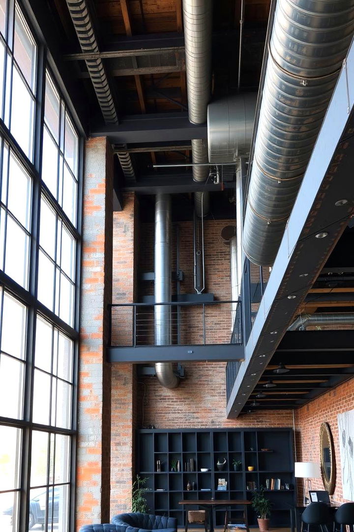 Industrial Chic Ambiance in Living Spaces - 22 Exposed Beam Living Room Ideas