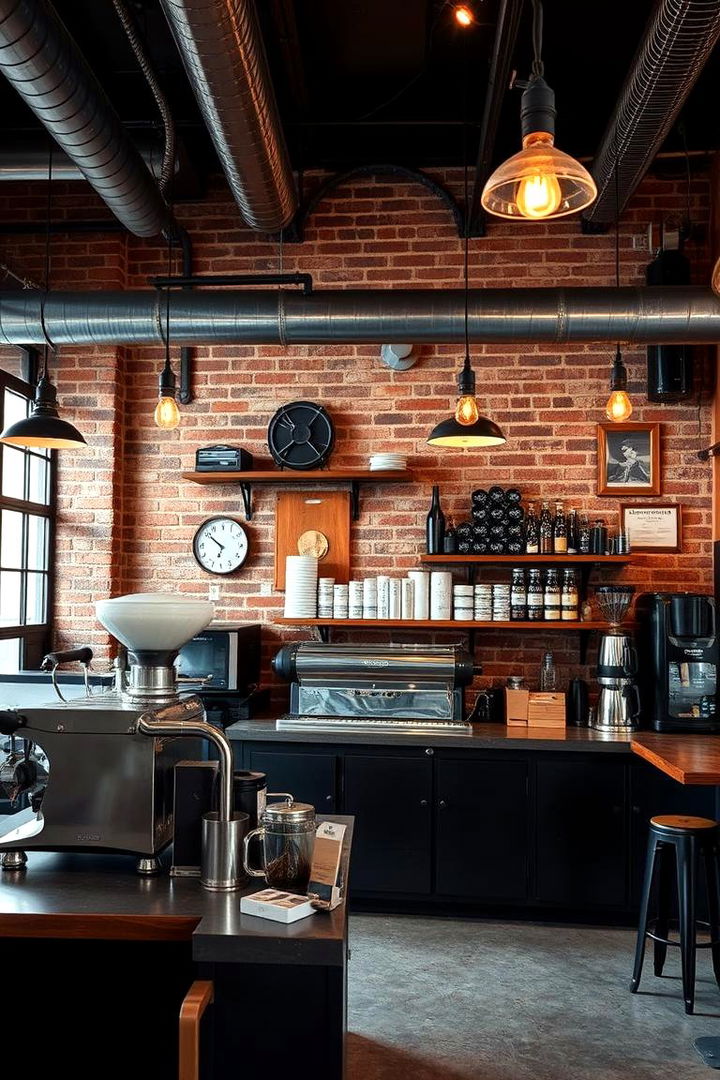 Industrial Chic Approach - 22 Office Coffee Station Ideas