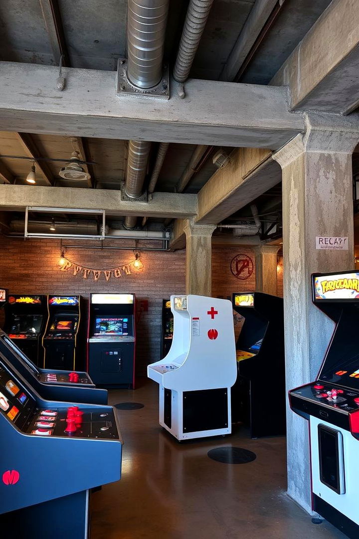 Industrial Chic Arcade Room - 22 Arcade Room Ideas