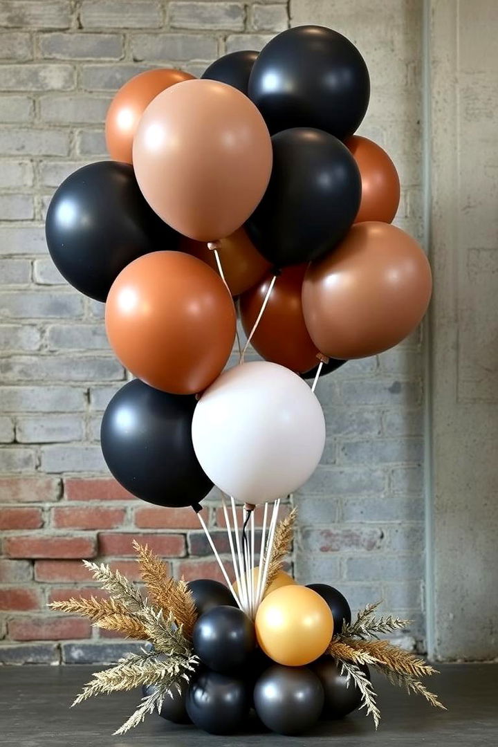 Industrial Chic Balloon Centerpiece - 22 Balloon Centerpiece Ideas