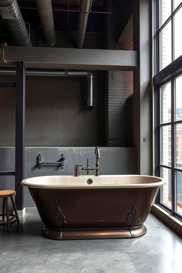Industrial Chic Bathtub - 22 Bathtub Ideas
