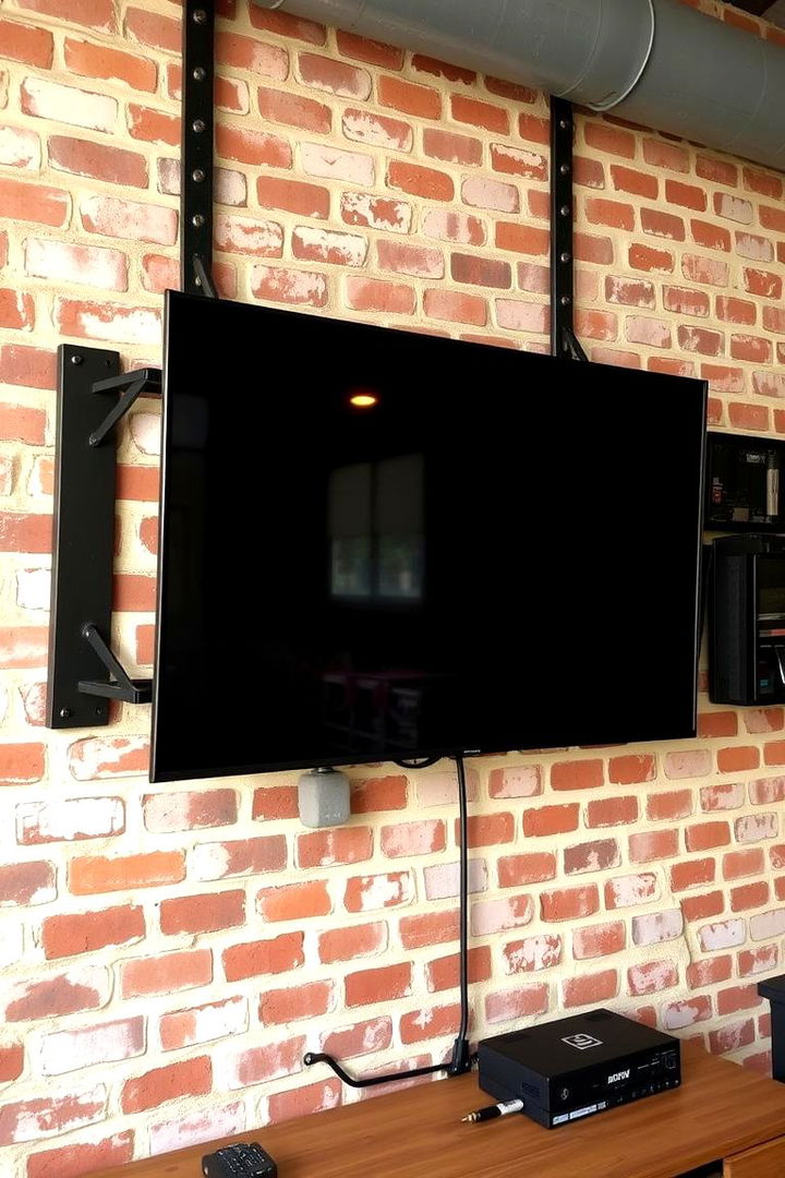Industrial Chic Bracket - 22 Tv Wall Ideas
