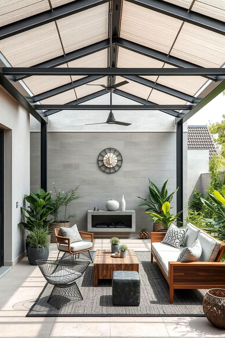 Industrial Chic Catio - 22 Outdoor Catio Ideas