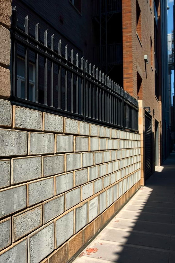 Industrial Chic Cinder Block Fence - 22 Cinder Block Fence Ideas