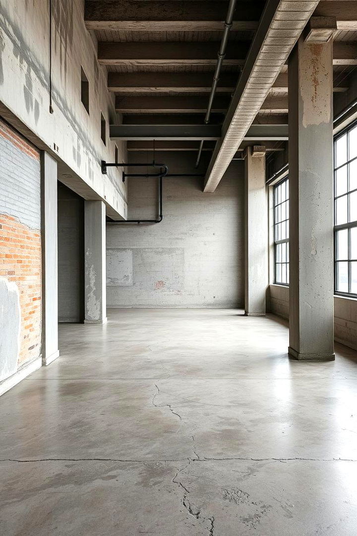 Industrial Chic Concrete Paint - 22 Indoor Concrete Floor Paint Ideas