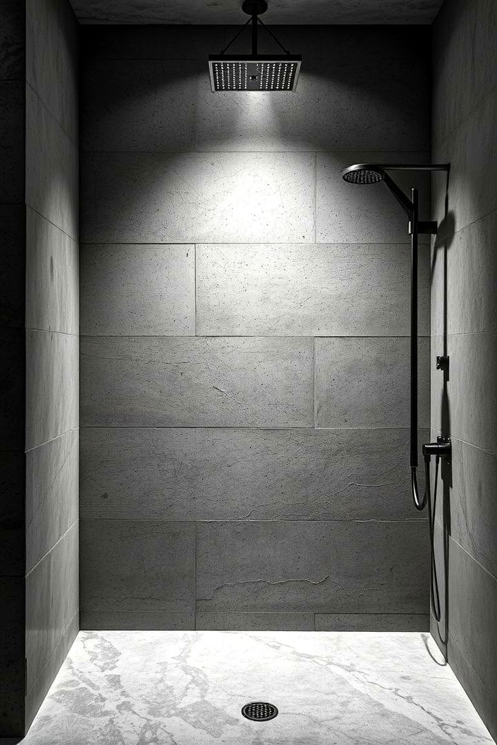Industrial Chic Concrete Walls - 22 Shower Wall Ideas