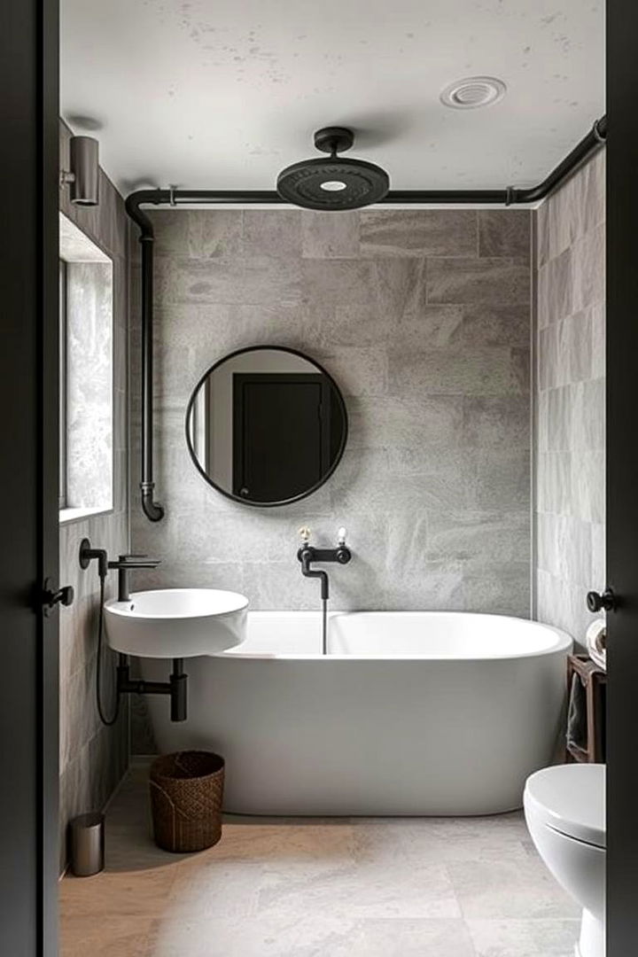 Industrial Chic Elements - 22 Apartment Bathroom Ideas