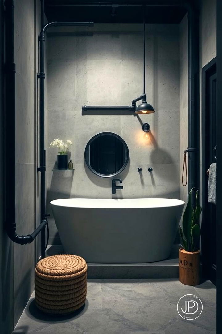 Industrial Chic Feel - 22 Bathroom With Black Fixtures