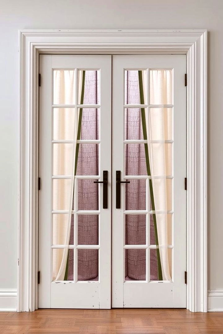 Industrial Chic Finishes - 22 French Door Curtain Ideas