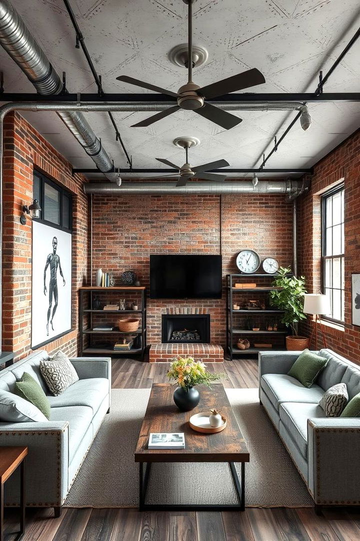 Industrial Chic Gray Design - 22 Gray Living Room Ideas