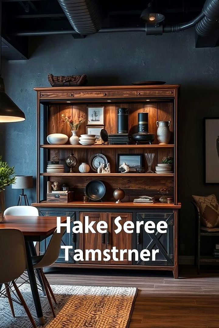 Industrial Chic Hutch - 22 Dining Room Hutch Ideas