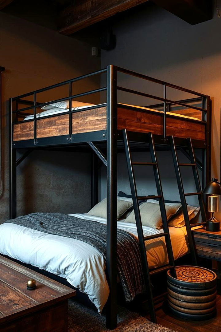 Industrial Chic Loft Bed - 22 Loft Bed Ideas