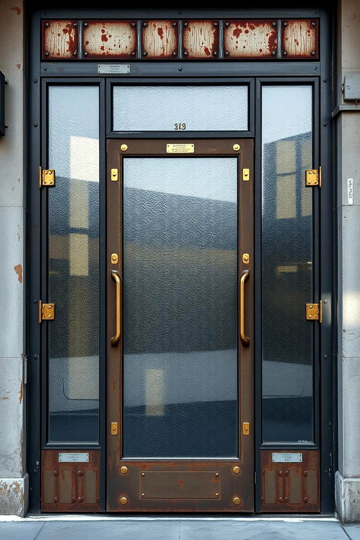 Industrial Chic Look - 22 Glass Front Doors Ideas