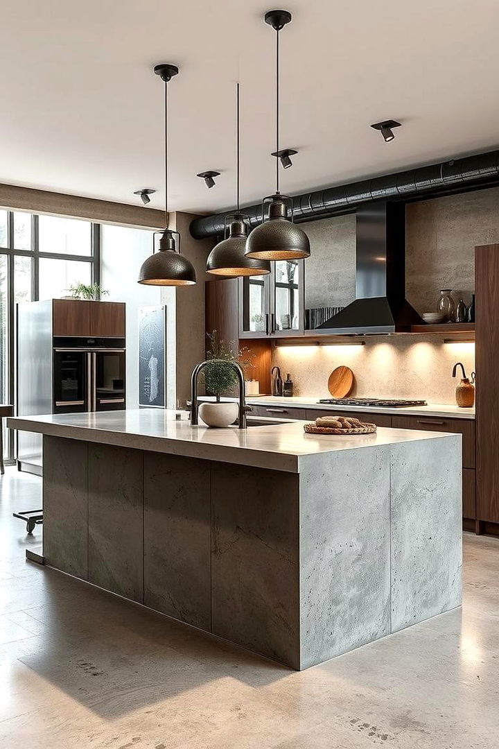 Industrial Chic Look - 22 Kitchen Island Centerpiece Ideas