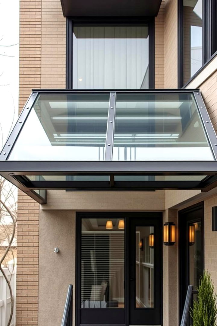 Industrial Chic Metal Awning - 22 Front Porch Awning Ideas