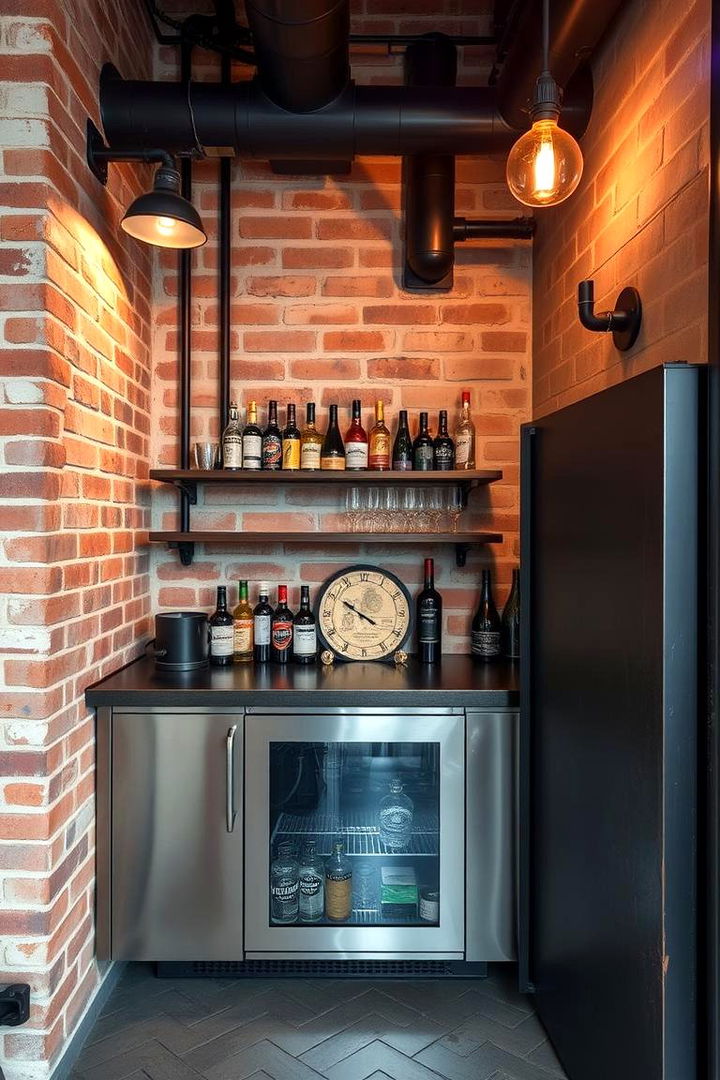Industrial Chic Mini Bar - 22 Mini Bar Ideas
