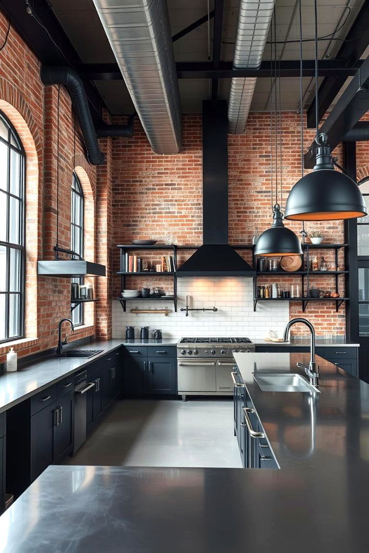 Industrial Chic Open Kitchen - 22 Open Kitchen Ideas