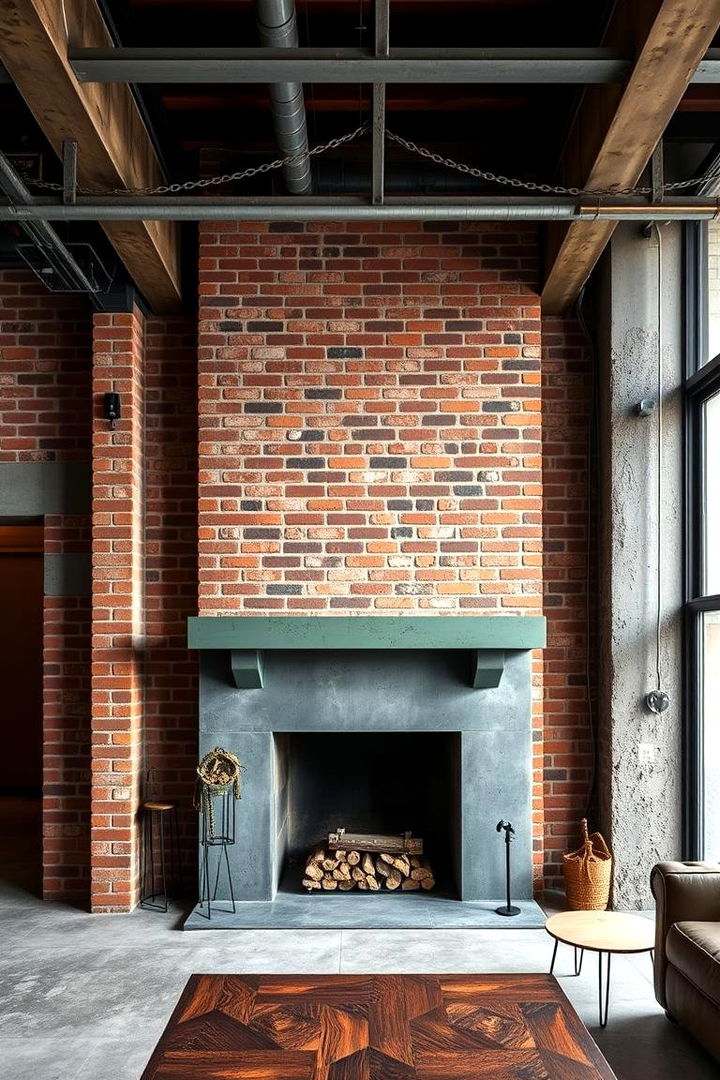 Industrial Chic Sage Green Mantel - 22 Sage Green Fireplace Ideas