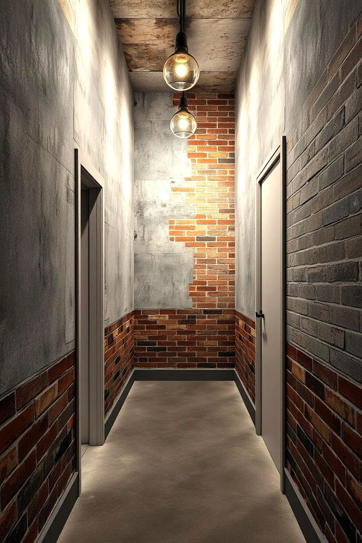 Industrial Chic Style - 22 Hallway Wallpaper Ideas
