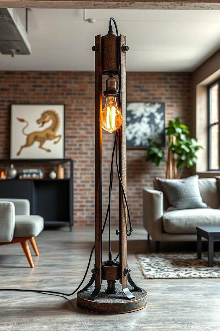 Industrial Chic Styles - 22 Living Room Floor Lamp Ideas and Inspiration
