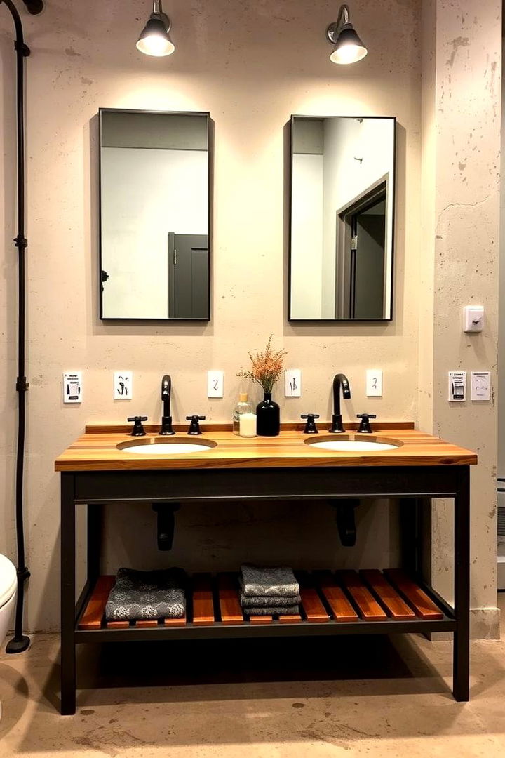 Industrial Chic Vanity - 22 Bedroom Vanity Ideas
