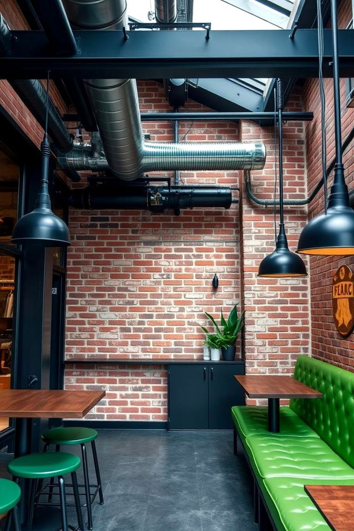 Industrial Chic Vibe - 22 Black and Green Bedroom Design Ideas
