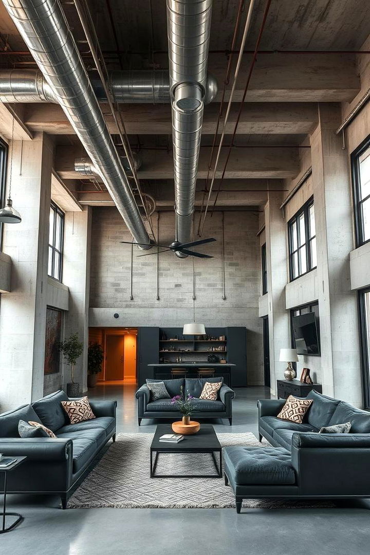Industrial Chic Vibes - 22 Open Kitchen Living Room Ideas