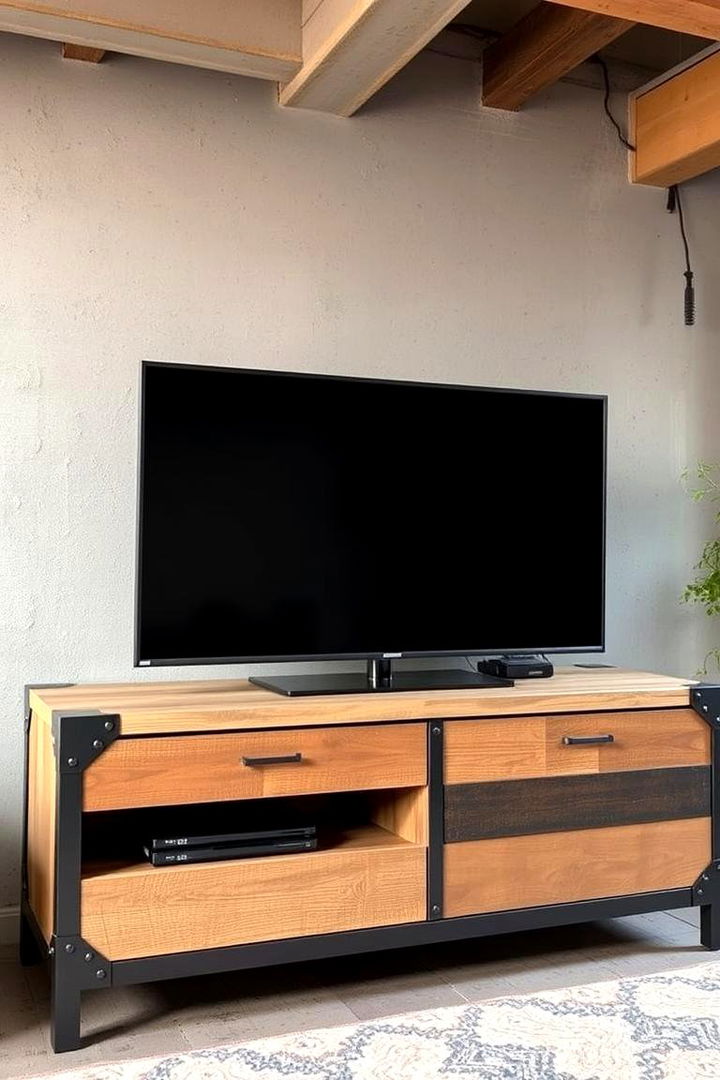 Industrial Chic Vibes - 22 Tv Console Decor Ideas