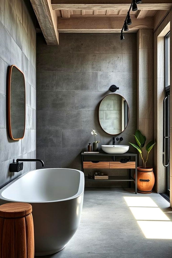 Industrial Chic Warehouse Style Olive Bathrooms - 22 Olive Green Bathroom Ideas