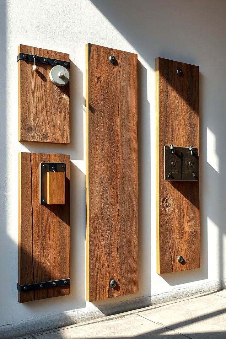 Industrial Chic Wooden Boards - 22 Rustic Wall Decor Ideas