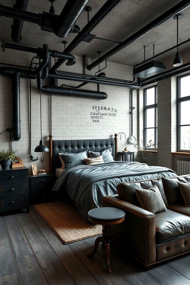 Industrial Chic with Matte Finishes - 22 Matte Black Bedroom Ideas