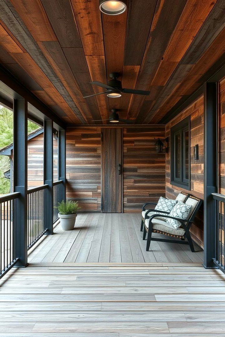 Industrial Chic with Mixed Materials - 22 Front Porch Deck Ideas