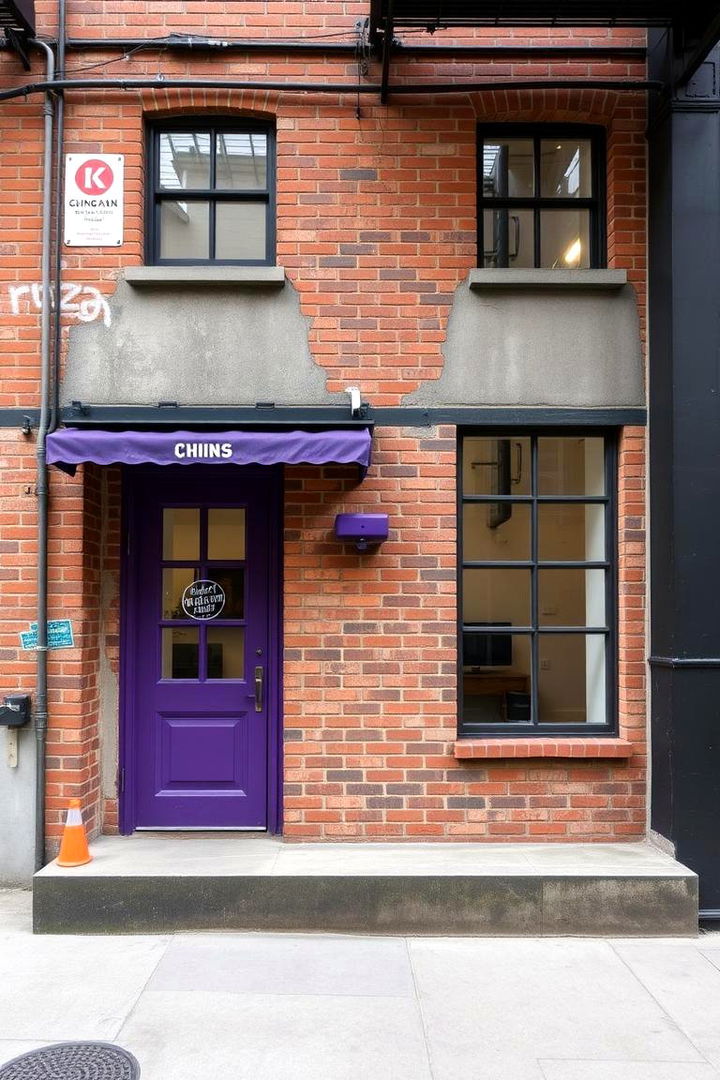 Industrial Chic with Purple Accents - 22 Purple House Exterior Ideas