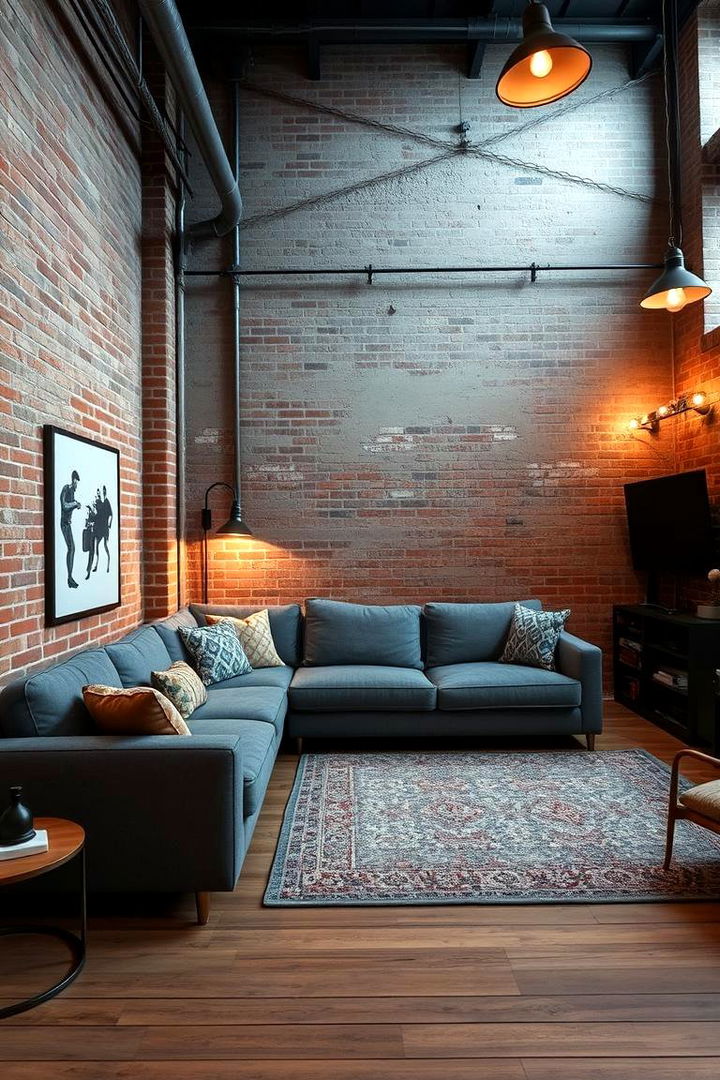 Industrial Chic with Urban Edge - 22 Grey Sectional Living Room Ideas