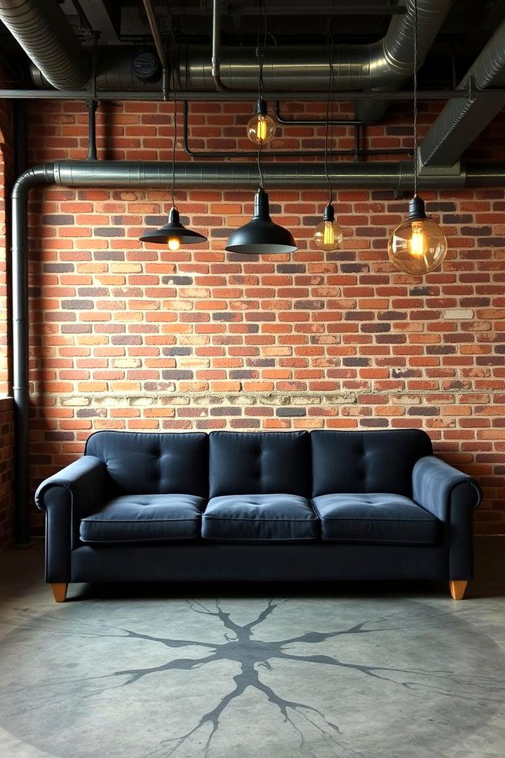 Industrial Chic with a Dark Twist - 22 dark grey couch living room ideas