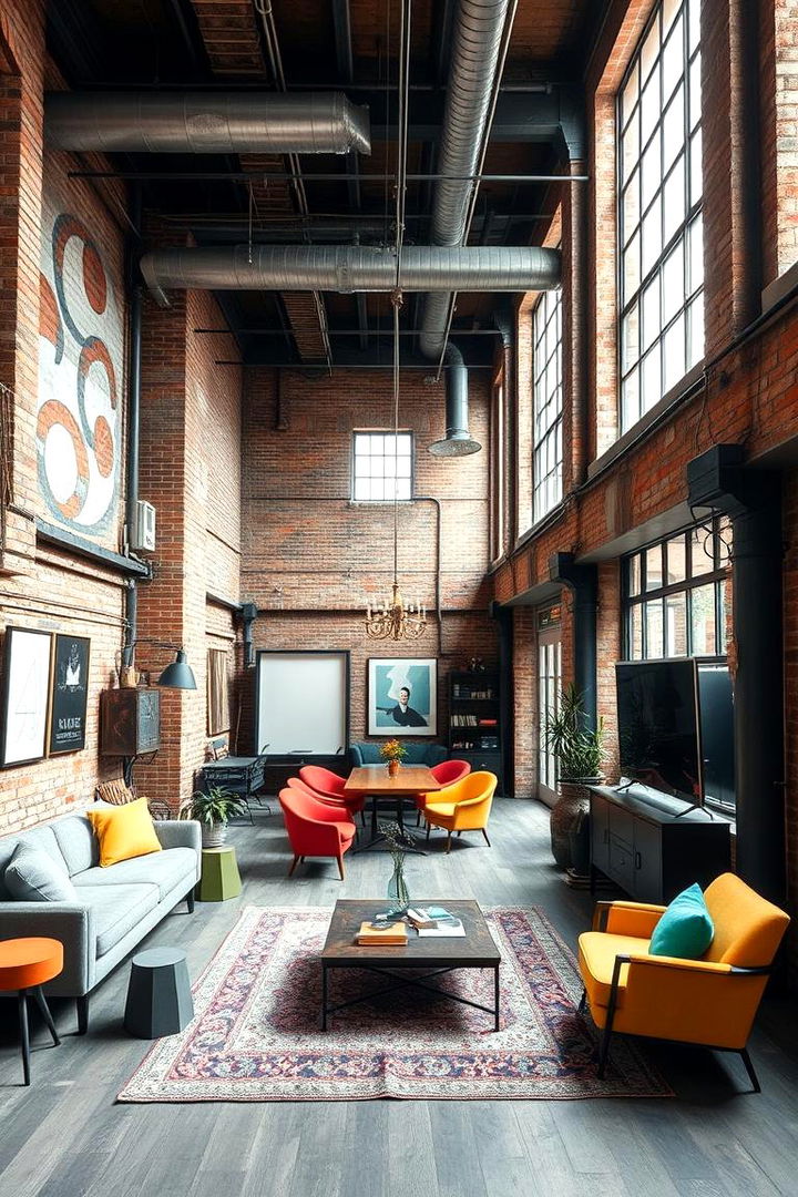 Industrial Chic with a Twist - 22 Colorful Room Ideas