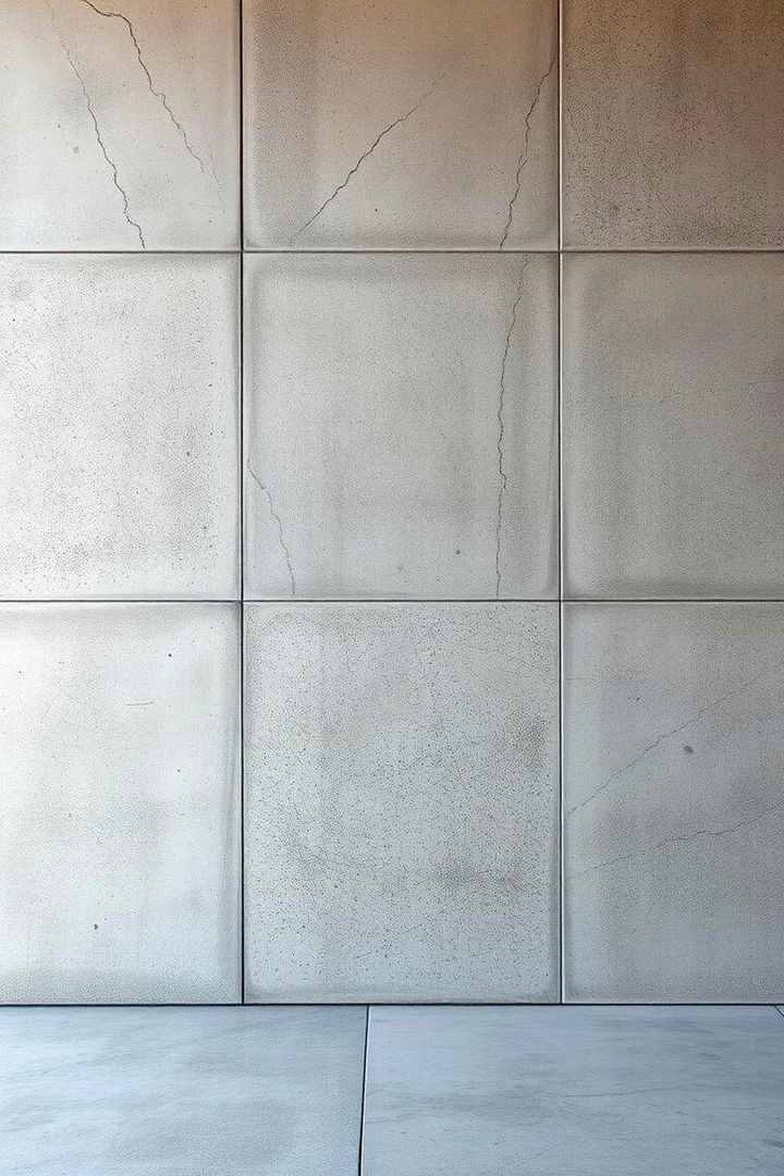 Industrial Concrete Finish - 22 Bedroom Accent Wall Ideas