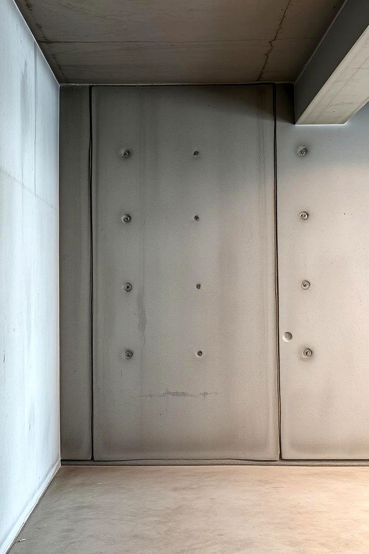 Industrial Concrete Finish - 22 Basement Wall Ideas