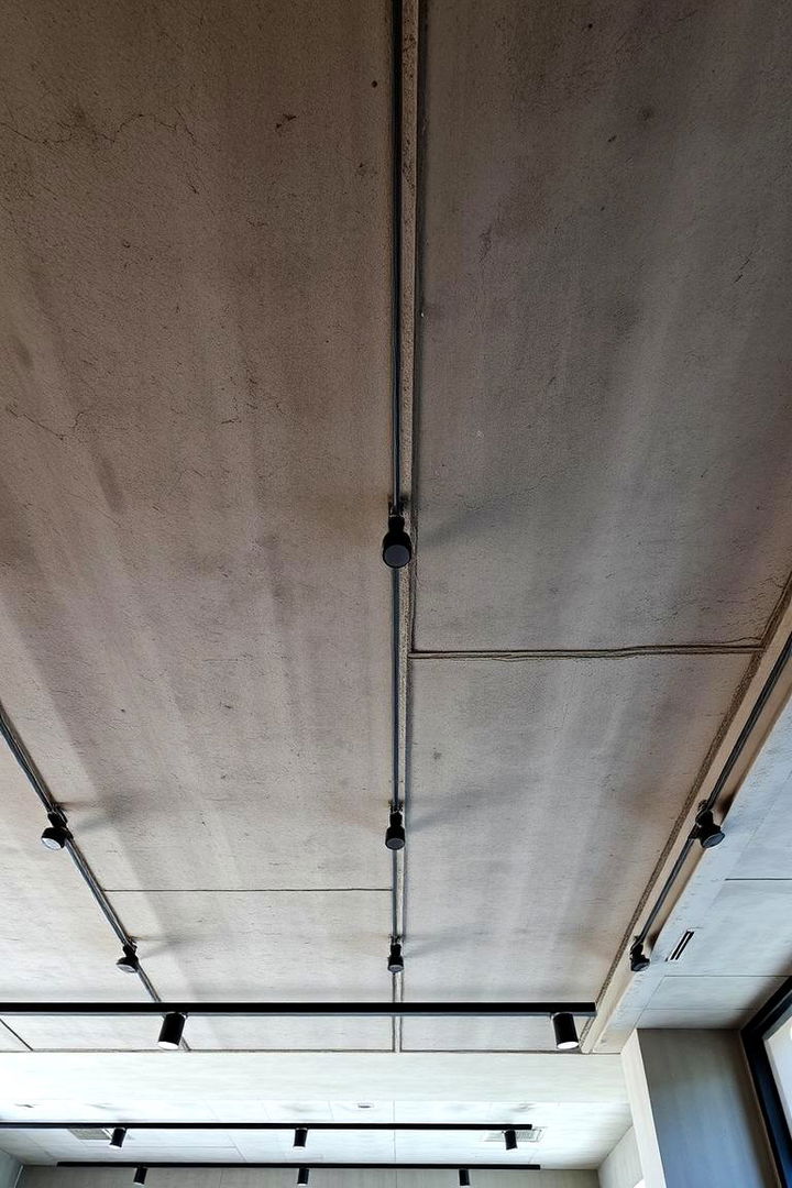 Industrial Concrete Finishes - 22 Accent Ceiling Ideas