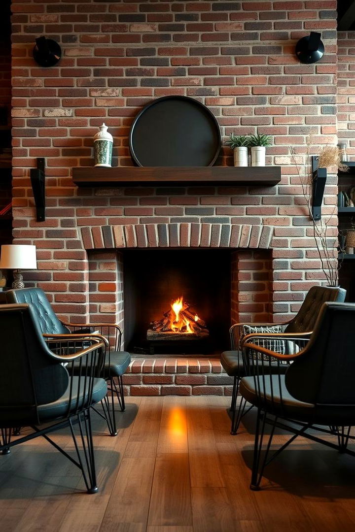 Industrial Edge Appeal - 22 Chairs in Front of Fireplace Ideas